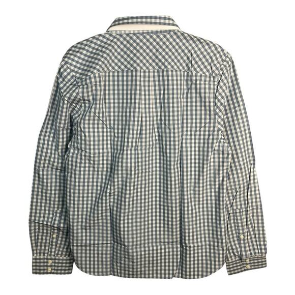 UNTUCKit Women's Button Up Crispo Gingham Print Long Sleeve Shirt in Blue 12 - Picture 4 of 9